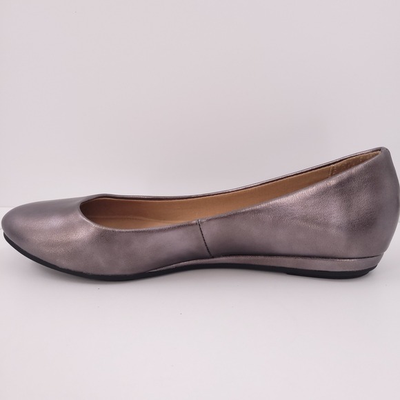 Sun + Stone Eliana DK Pewter Pumps Slip-On Round Toe Cushioned Womens 10 M NEW - Picture 8 of 16